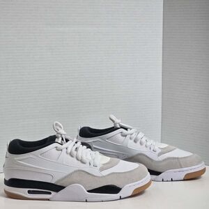 Air Jordan 4 RM 'Military Black' White Sneakers,